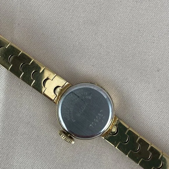 Vintage 1971 Bulova "Goddess of Time" 20 micron Gold Plated 7 inch link Bracelet - Picture 7 of 11